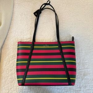 Kate Spade New York multicolor striped tote/shoulder bag